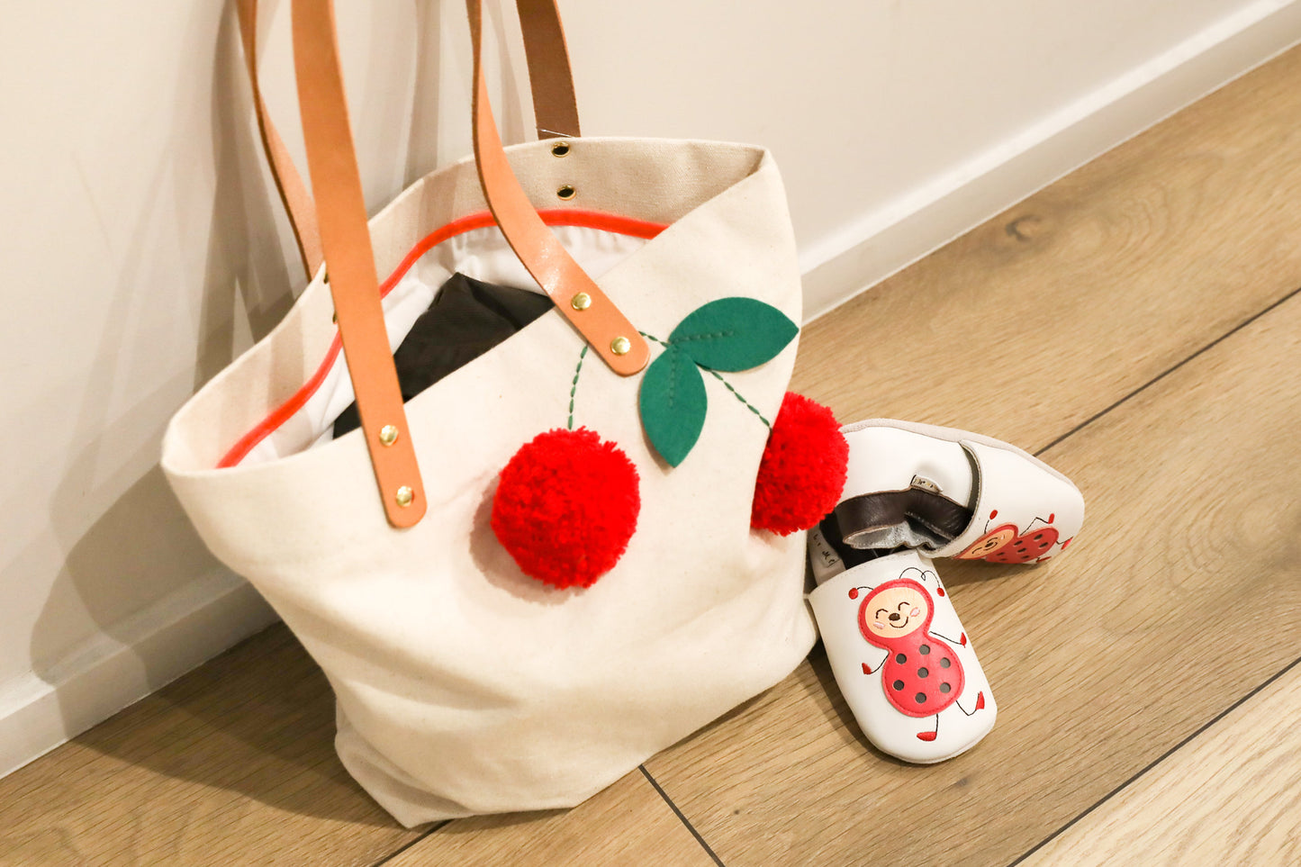 Lait et Miel - Ladybugs - slip-on shoes